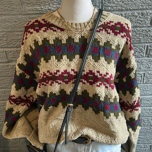 Vintage LL Bean Freeport Maine Fair Isle Sweater